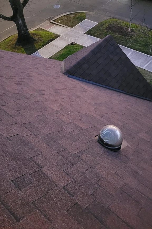 roof installed by sister siding